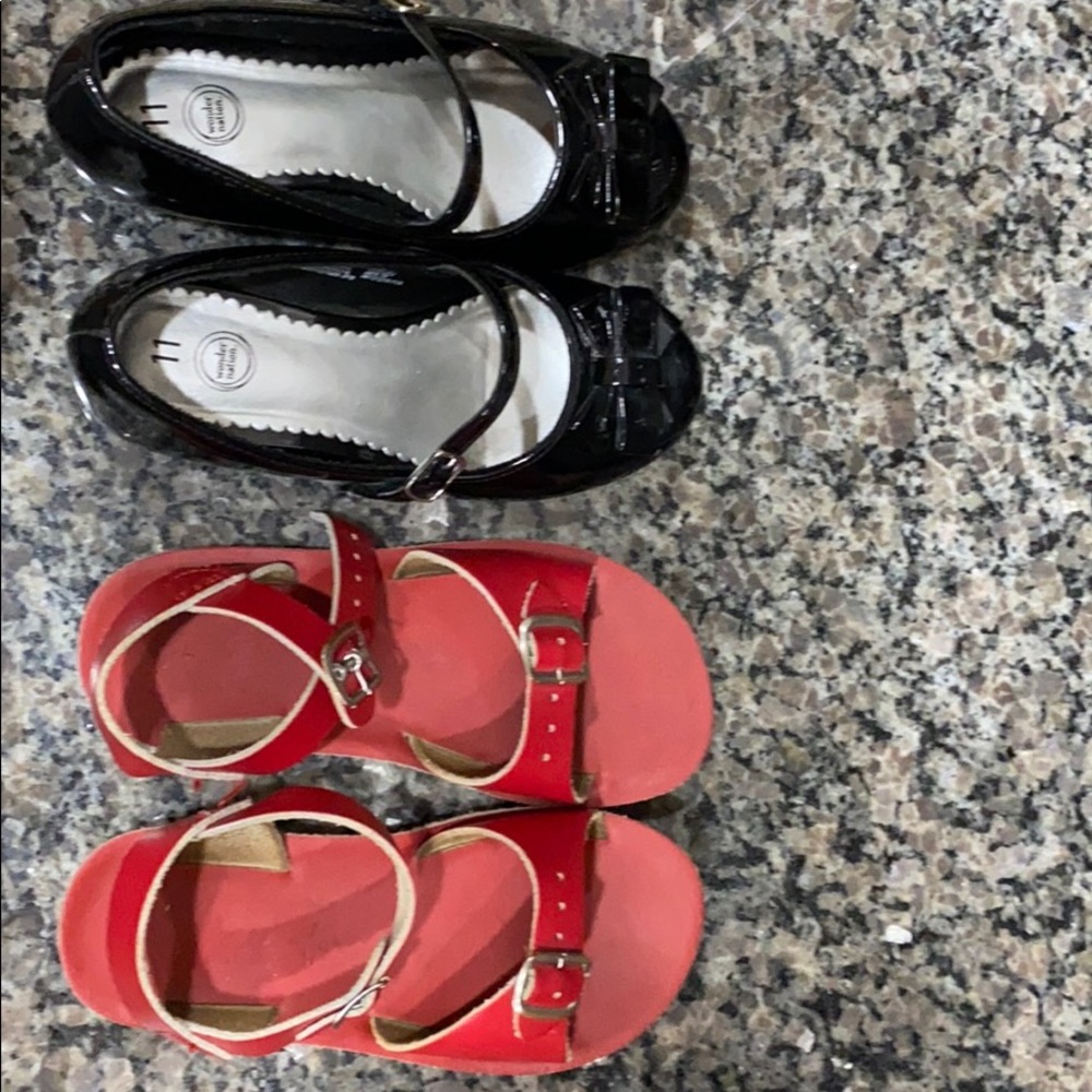 2 pair of girls shoes. Size 11